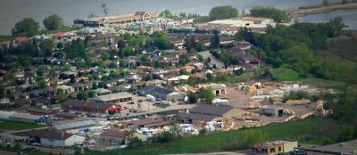 Lumber yard from the sky